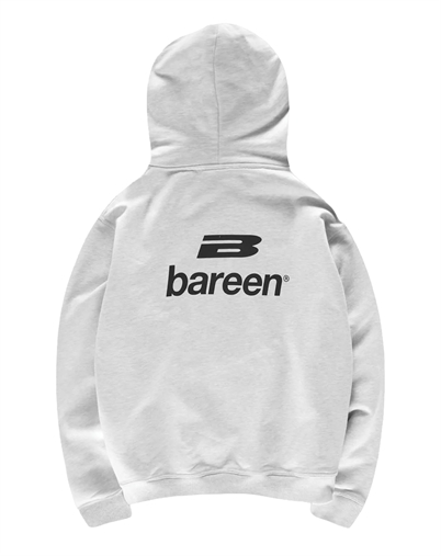 Bareen - Logo Oversized Hoodie - Cloudy Grey